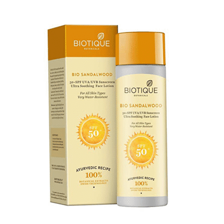 【インド直輸入】バイオティーク サンダルウッド 日焼け止め SPF 50+ | 植物由来のUVケアローション - Ayurkai