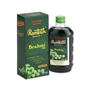 Ramtirth Brahmi Oil Ayurvedic hair oil with brahmi for hair growth, scalp nourishment, and stress relief